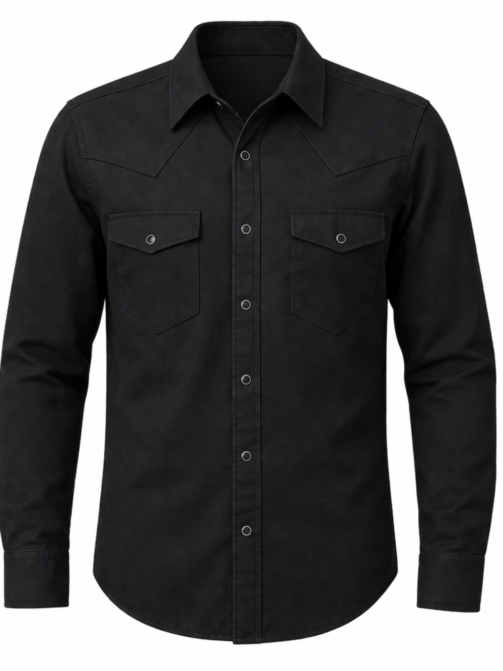 Gibson trading Co Men's Western pearl snap blacklong sleeve shirt medium EUC